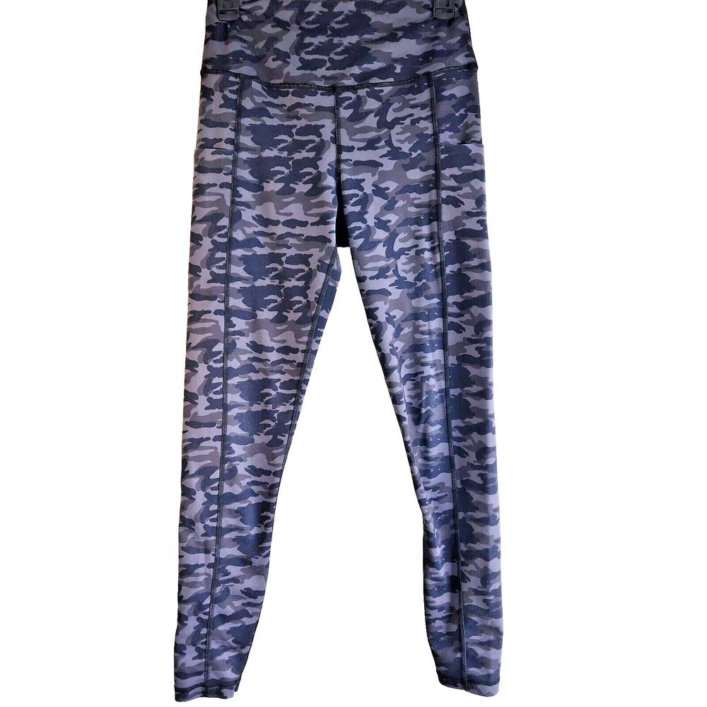 OUGES Yoga‎ Stretch Leggings Size Medium Womens Soft Gray Camo Casual Pants